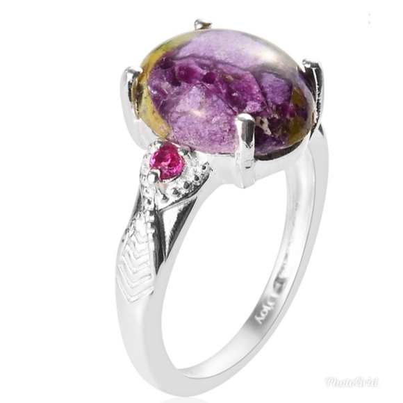 Tasmanian Stichtite, Simulated Ruby Color Diamond - Picture 5 of 7